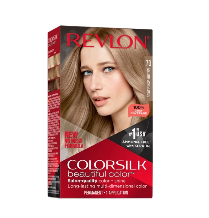 Vopsea Par Revlon Color Silk MEDIUM ASH BLONDE 70